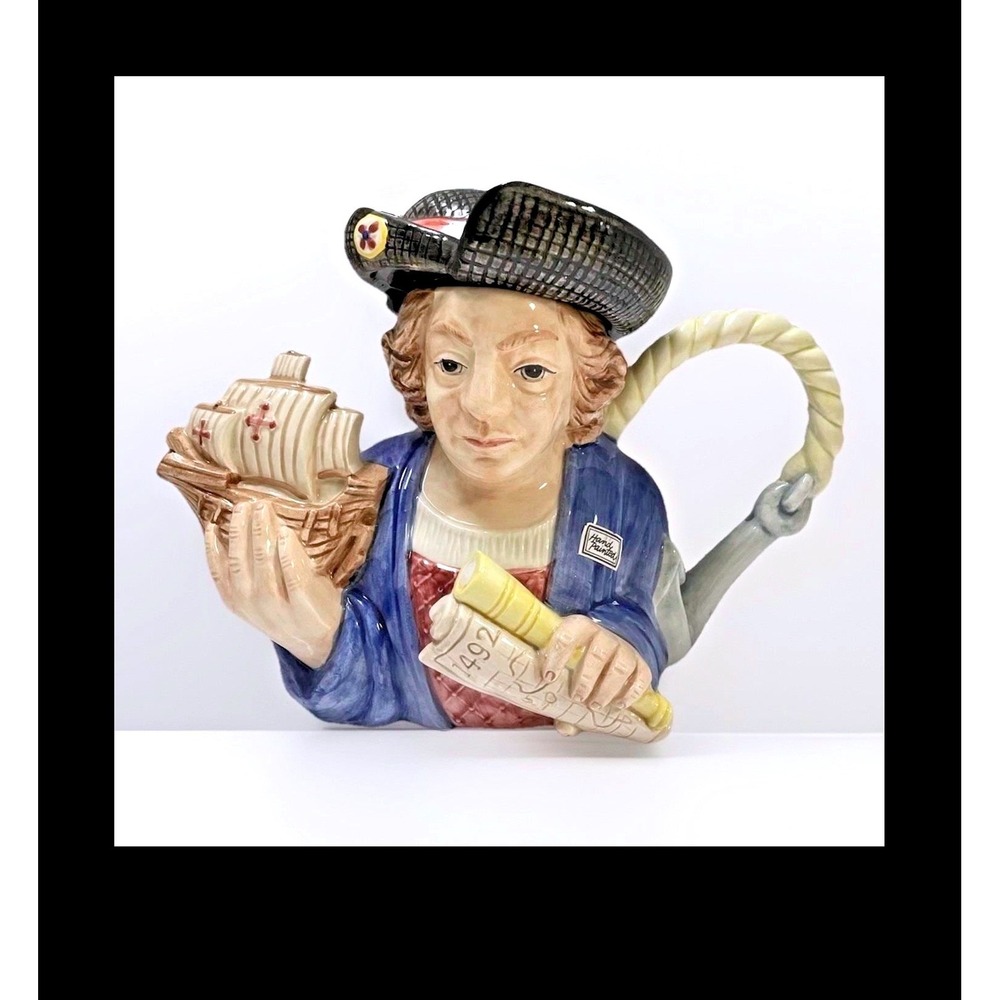 Fitz and Floyd Christopher Columbus Teapot Limited Edition Figures from History